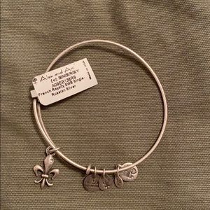 Alex and Ani Fleur De Lis Charm Bracelet